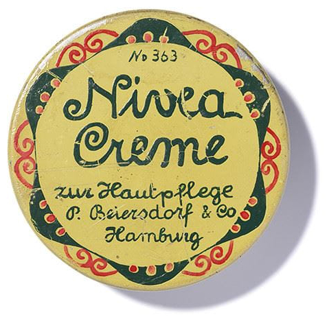 First Nivea Creme tin Beiersdorf 1911 made from all natural ingredients