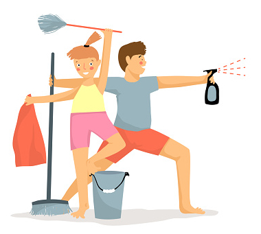 Housework keeps anyone of any age firm and fit. Household chores are a great way to exercise while doing the useful and necessary.